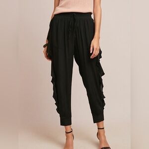 NOA NOA BLACK RUFFLE PANTS SIZE 30